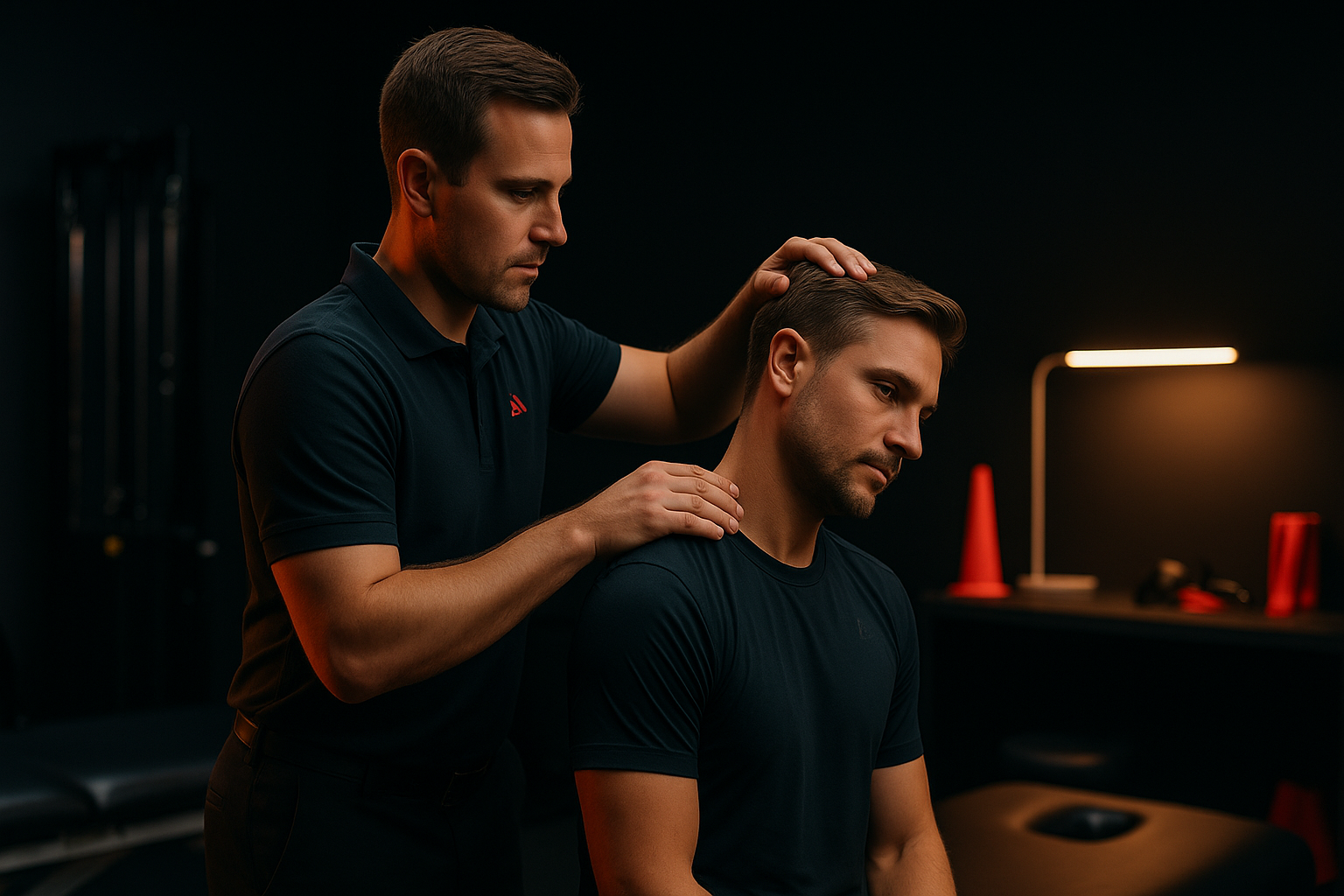 Man met nekklachten wordt onderzocht