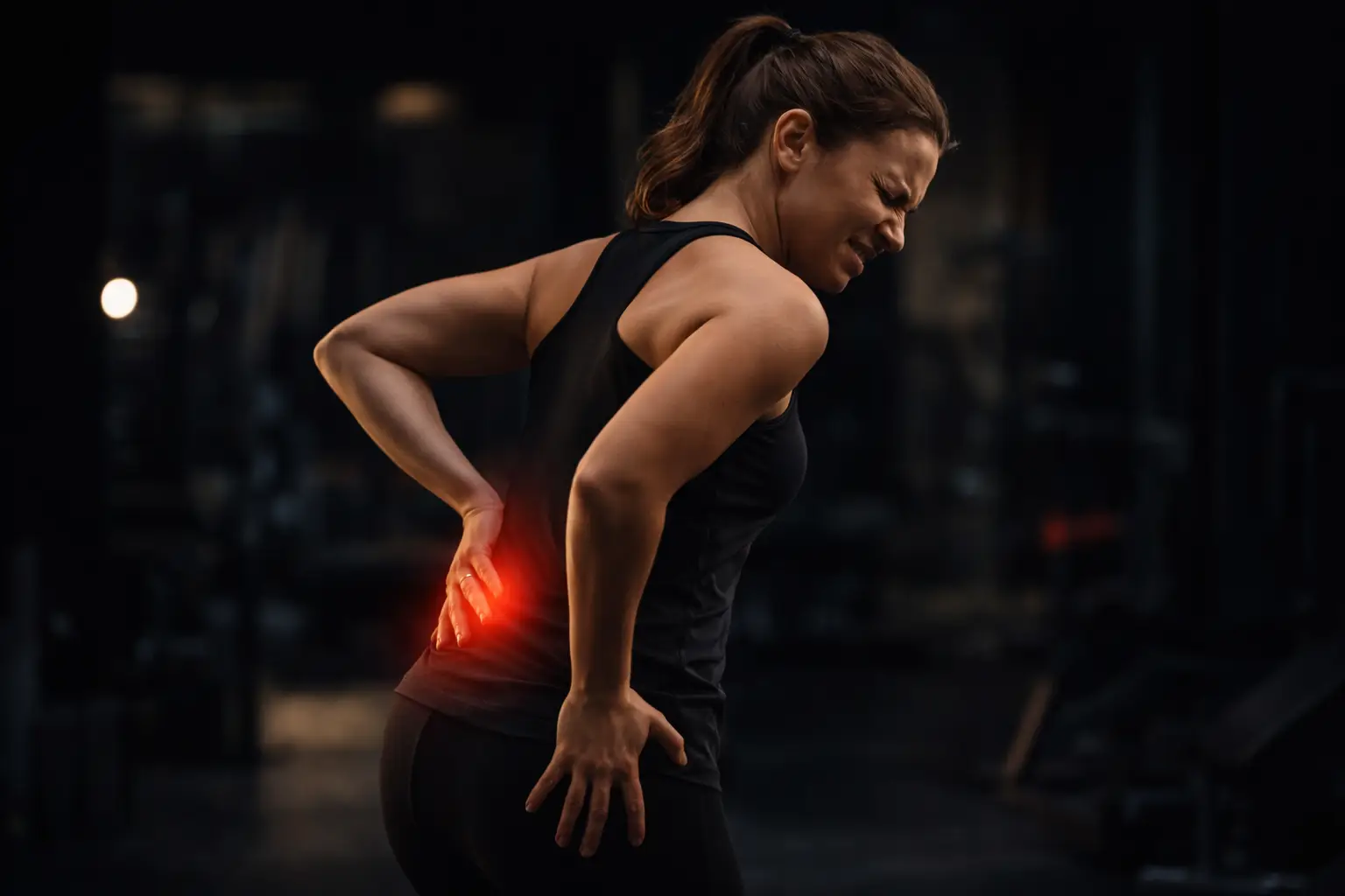 vrouw met lage rugklachten