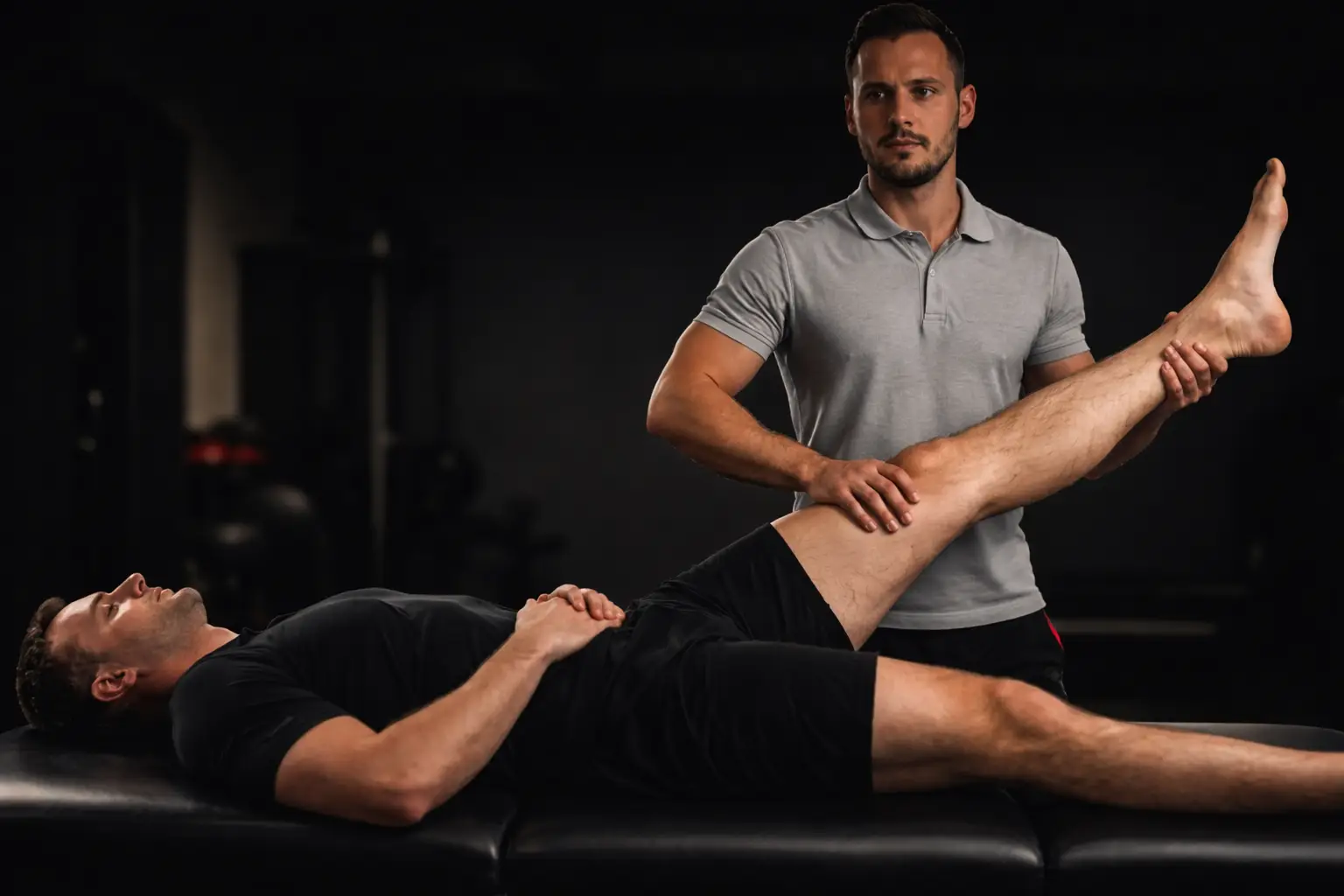 Fysiotherapeut onderzoekt iemand op verdenking van een radiculopathie